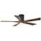 Irene 5HLK 52" LED Black and Walnut 5-Blade Ceiling Fan with Remote