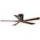 Irene 5HLK 52" LED Black and Walnut 5-Blade Ceiling Fan with Remote