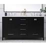 1_Irene 60" Wide Black 6-Drawer Double Sink Bathroom Vanity