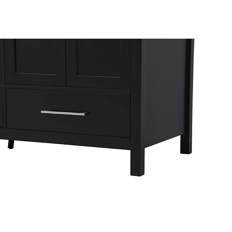 Image 7 Irene 60" Wide Black 6-Drawer Double Sink Bathroom Vanity more views