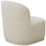 Irene Ivory Faux Boucle Fabric Swivel Lounge Chair
