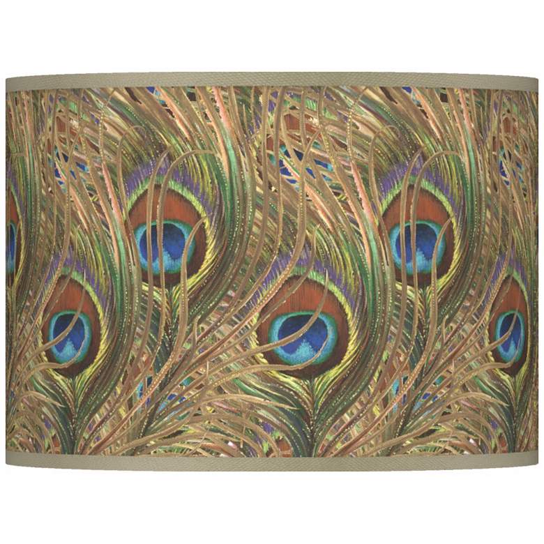 Iridescent Feather Giclee Lamp Shade 13.5x13.5x10 (Spider)