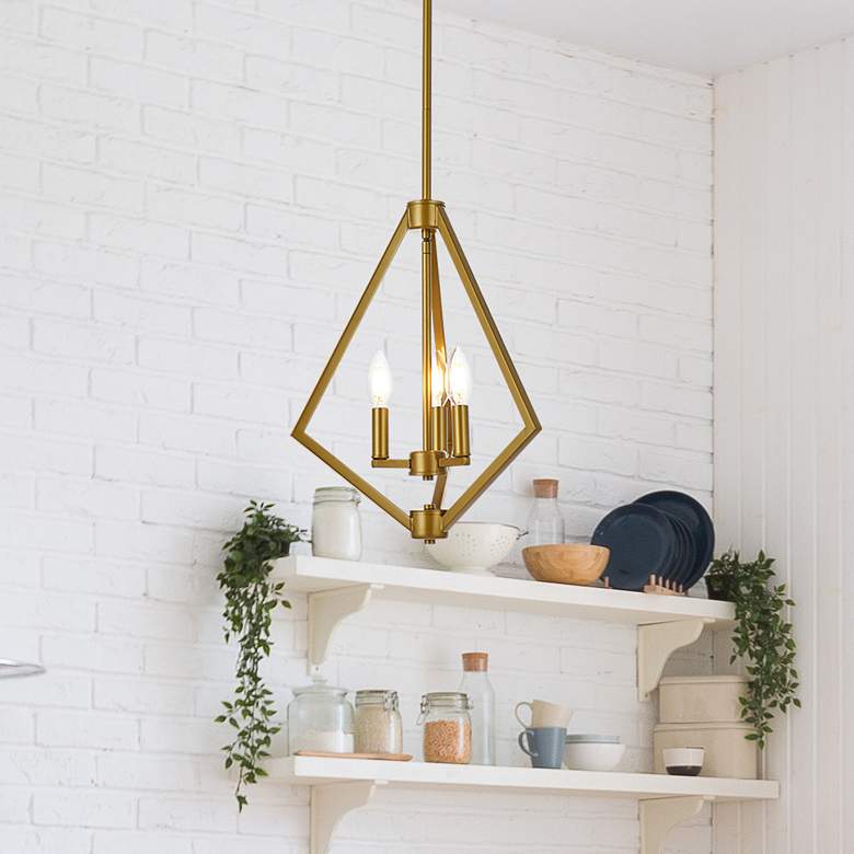 Image 1 Irina 3 Lts Pendant In Brass