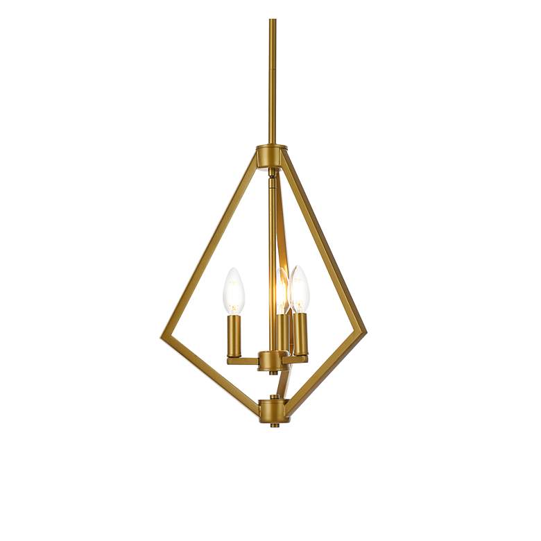Image 4 Irina 3 Lts Pendant In Brass more views