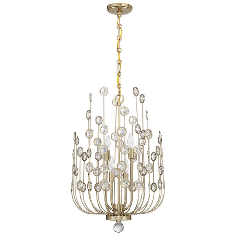 Image 2 Irina 4-Light Chandelier in Noble Brass more views