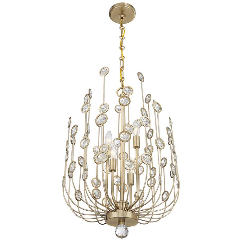 Image 4 Irina 4-Light Chandelier in Noble Brass more views