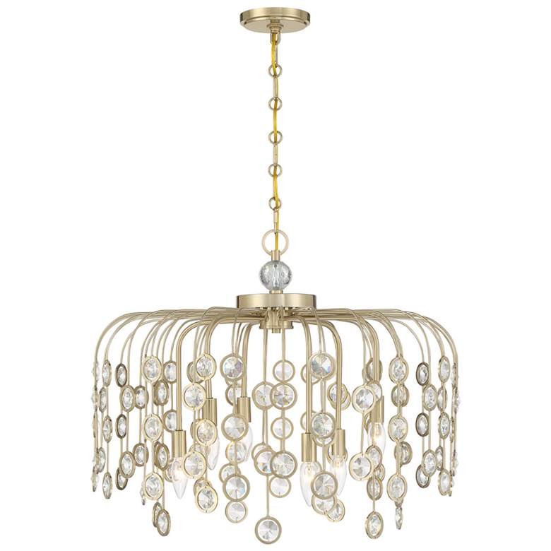 Image 1 Irina 6-Light Chandelier in Noble Brass
