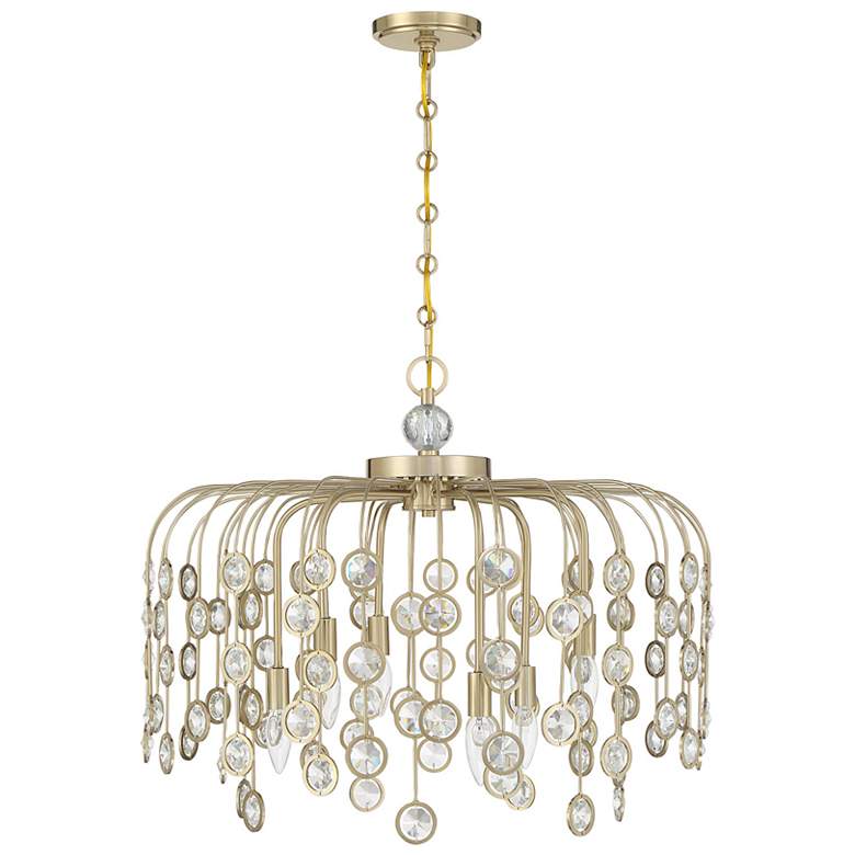 Image 2 Irina 6-Light Chandelier in Noble Brass more views