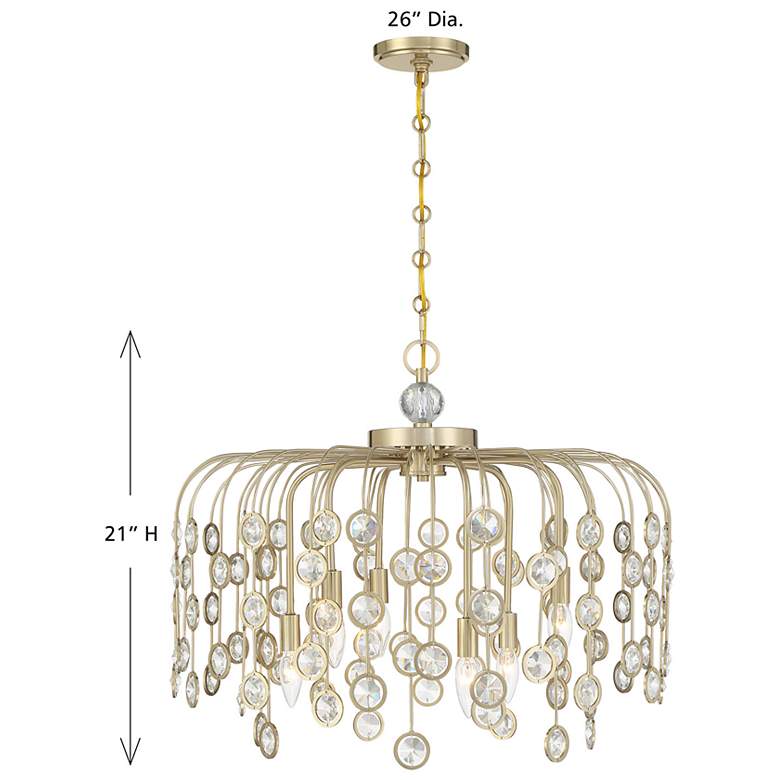 Image 6 Irina 6-Light Chandelier in Noble Brass more views