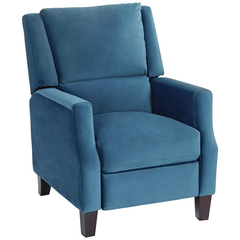 Image 1 Irina Blue Velvet Recliner Chair