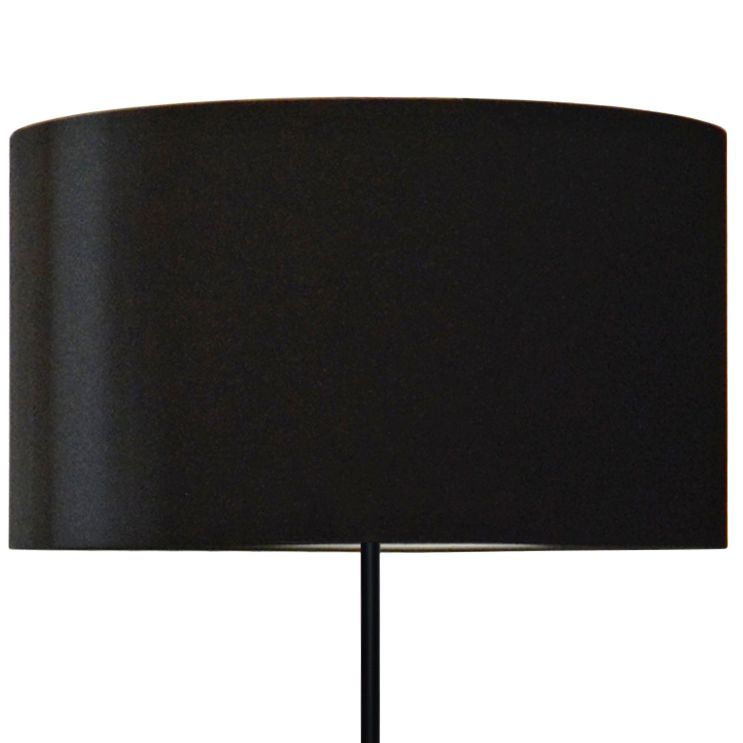 Irina Matte Black Metal Drum Shade Floor Lamp 64G51 Lamps Plus