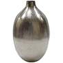 1_Iris 13 3/4" High Silver Streak Round Decorative Vase