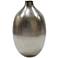 Iris 13 3/4" High Silver Streak Round Decorative Vase