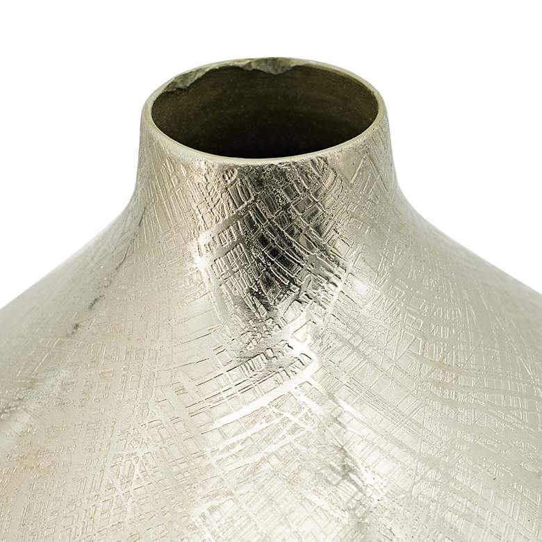 Image 3 Iris 13 3/4" High Silver Streak Round Decorative Vase more views