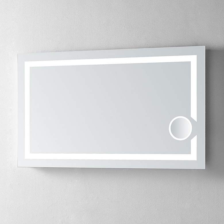 Image 1 Iris 28 inch x 48 inch LED Lighted Magnification Vanity Wall Mirror