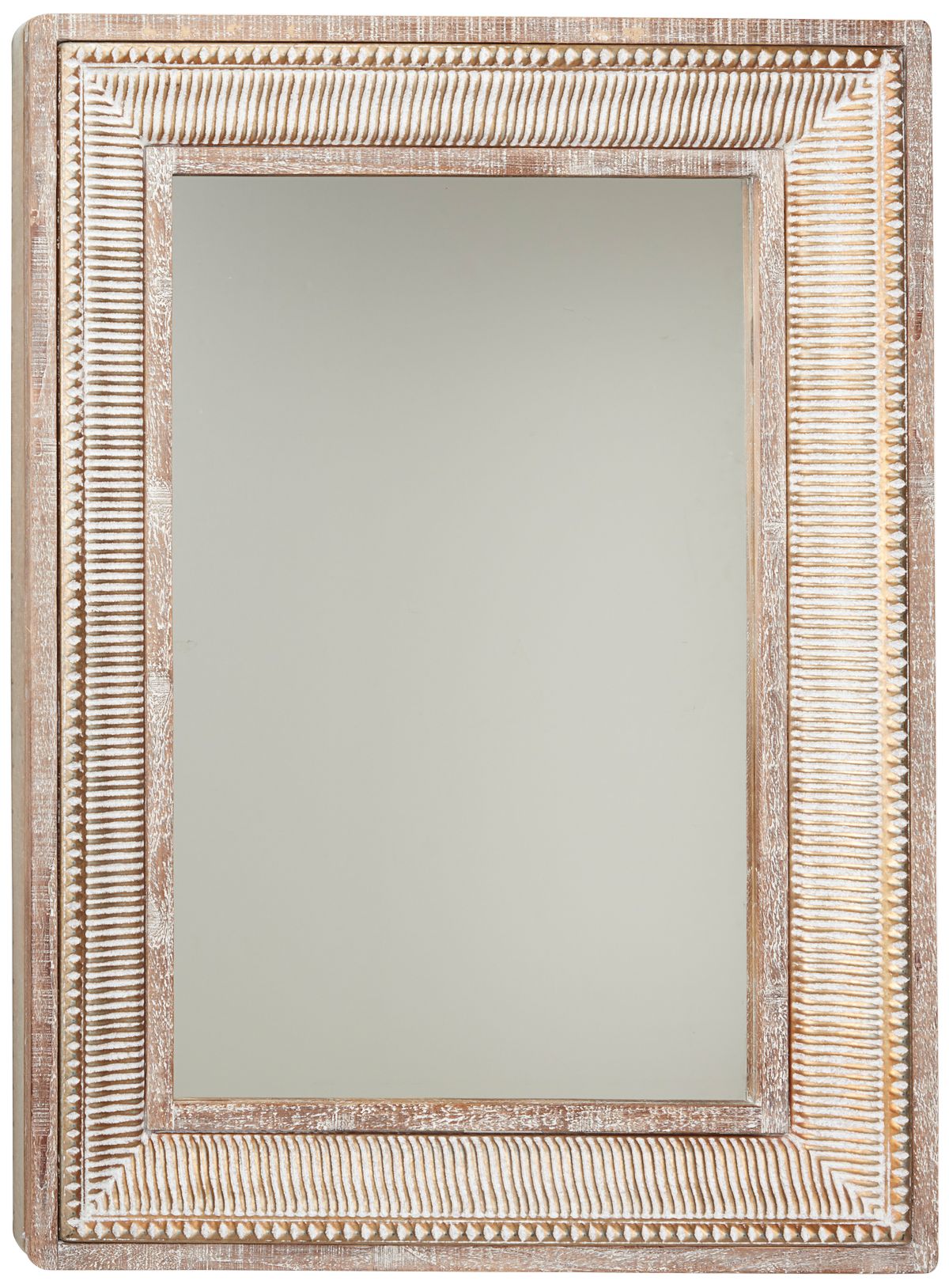 Iris Matte Brown 31" x 43" Rectangular Wall Mirror