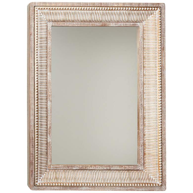Image 2 Iris Matte Brown 31 inch x 43 inch Rectangular Wall Mirror