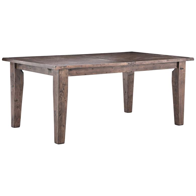 Image 1 Irish Coast 72"W Sundried Ash Wood Extension Dining Table