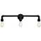 Iron; 3 Light; Vanity Fixture; Industrial Bronze Finish