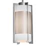 Iron 7" Wide Brushed Steel and Glass LED Mini Pendant