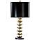 Iron and Wood Lotus Leaf Table Lamp