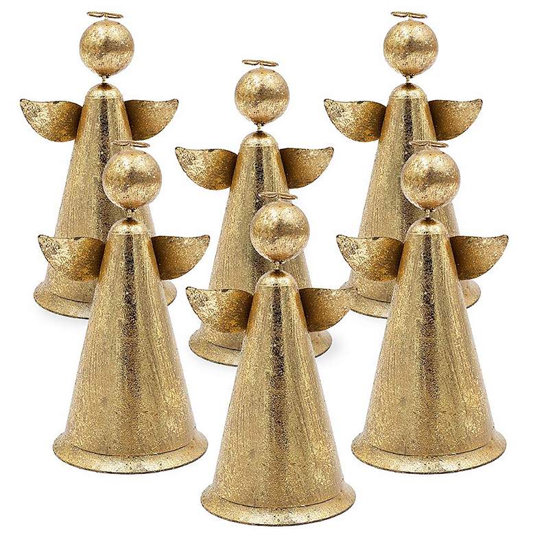 Image 1 Iron Angel 3.5" x 3" x 6.5" Set of 6 Gold