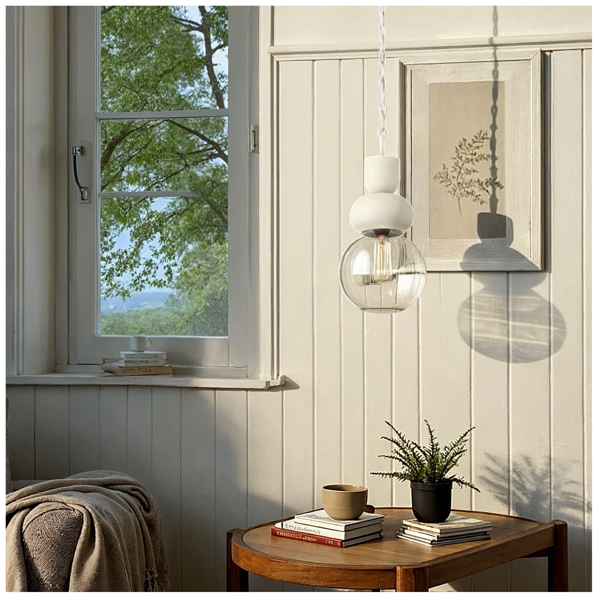 Image 2 Iron Bubble Pendant, Ivory Finish more views