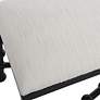 6_Iron Drops 47 1/2" Wide White Fabric Rectangular Bench more views