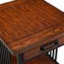 2_Ironcraft 24" Wide Metal and Mission Oak Drawer End Table more views