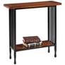 Ironcraft 30" Wide Metal and Mission Oak Top Hall Stand