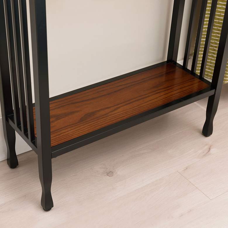 Image 5 Ironcraft 30" Wide Metal and Mission Oak Top Hall Stand more views