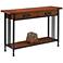 Ironcraft 46" Wide Metal and Oak Top 2-Drawer Sofa Table