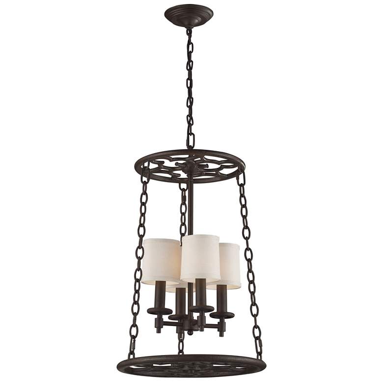 Image 1 Ironton 18" Wide 4-Light Chandelier - Vintage Rust