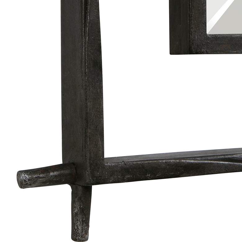 Image 3 Ironworks Ebony 40 inch x 30 inch Iron Frame Handcrafted Wall Mirror more views