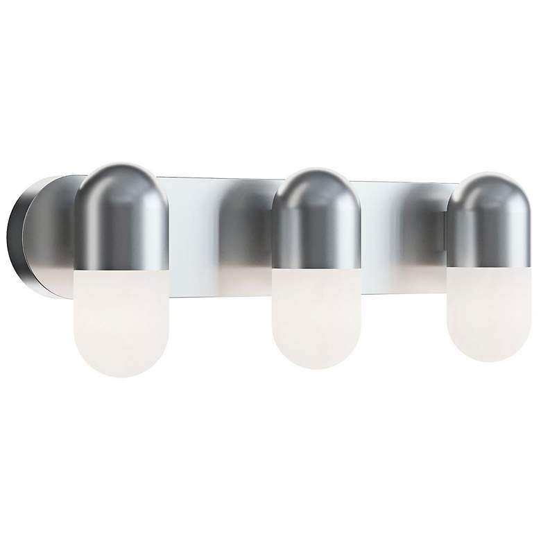 Image 2 Irvine 24" Wide Satin Nickel 3-Light LED Bath Light