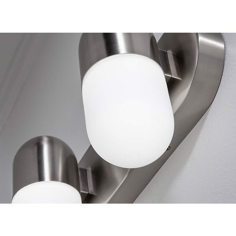 Image 4 Irvine 24" Wide Satin Nickel 3-Light LED Bath Light more views