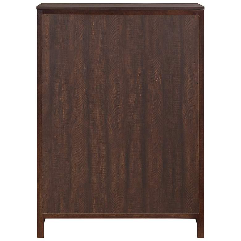 Image 7 Irvine 34" Wide Walnut Wood 5-Drawer Chest more views