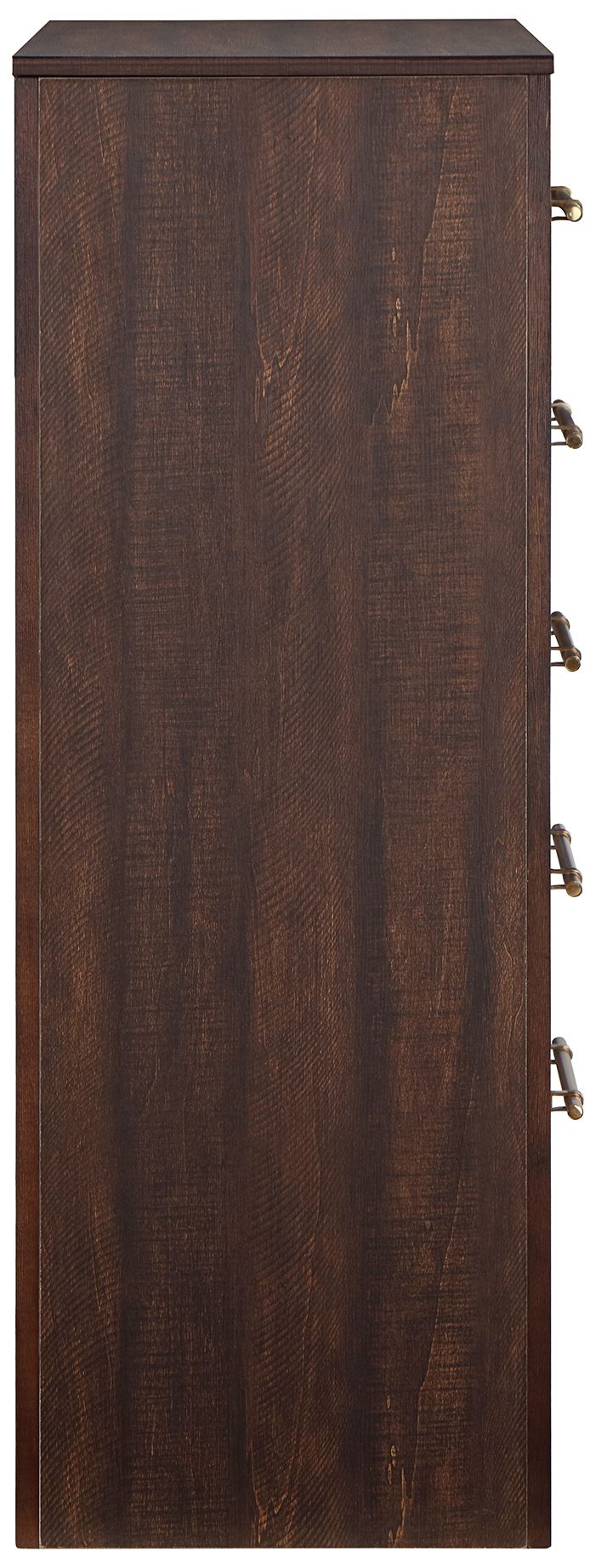 Irvine 34" Wide Walnut Wood 5-Drawer Chest