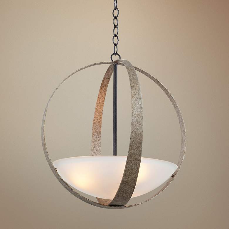 Image 1 Irvine Vintage Iron 18 3/4" Wide 3-Light Pendant