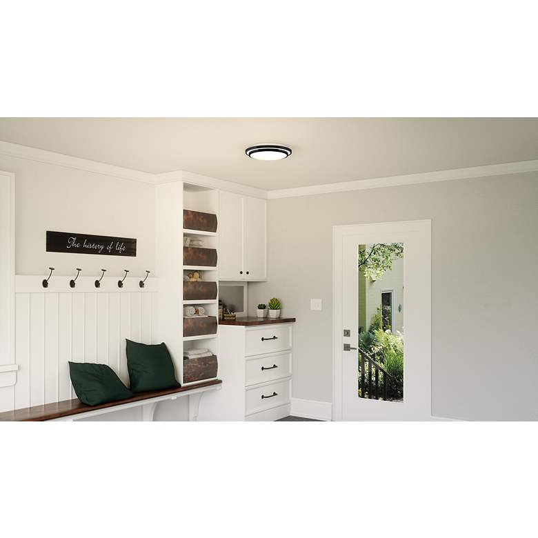 Image 6 Irving LED Matte Black Semi-Flush Mt more views