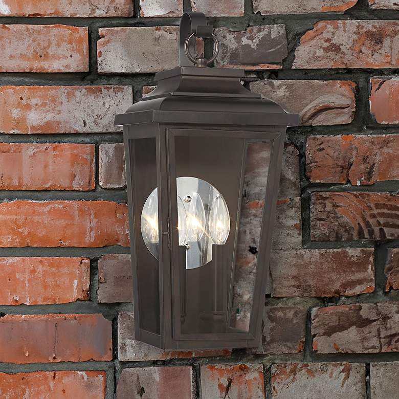 Image 1 Irvington Manor 19" High Chelesa Bronze Outdoor Wall Light