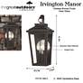 3_Irvington Manor 19" High Chelesa Bronze Outdoor Wall Light more views