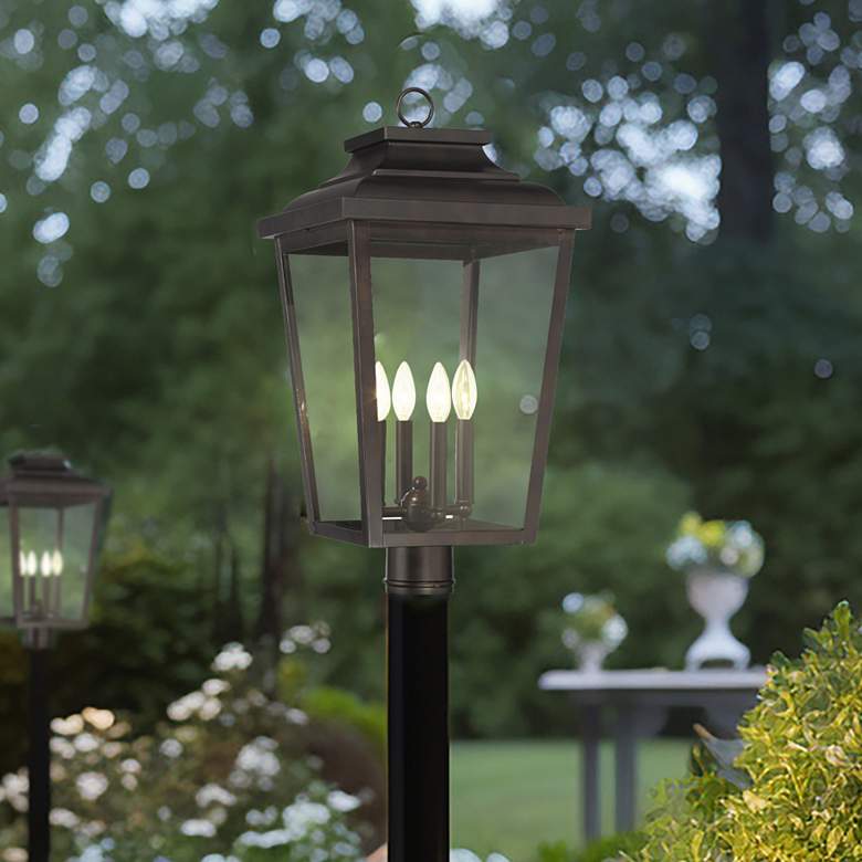 Image 1 Irvington Manor 24 1/4"H Chelesa Bronze Outdoor Post Light