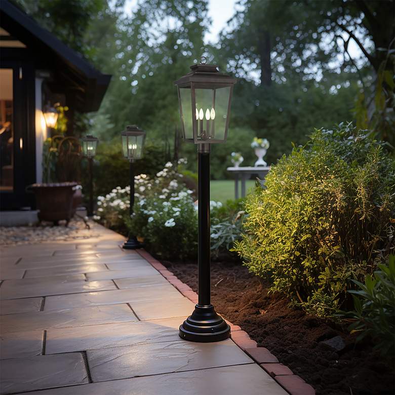 Image 6 Irvington Manor 24 1/4"H Chelesa Bronze Outdoor Post Light more views
