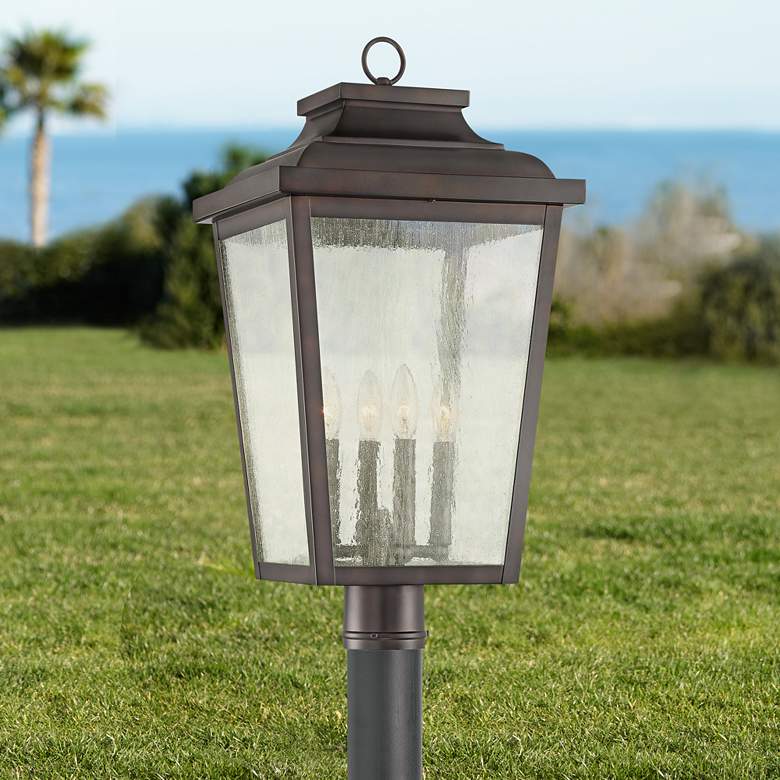 Image 1 Irvington Manor 24 1/4"H Chelesa Bronze Outdoor Post Light