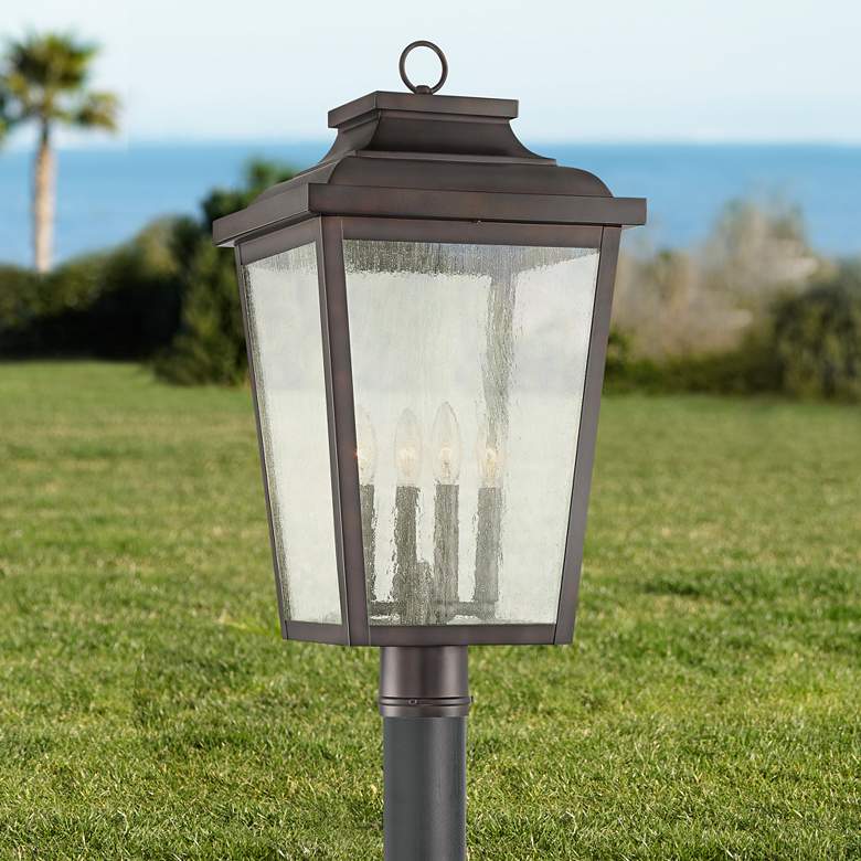 Image 1 Irvington Manor 24 1/4 inchH Chelesa Bronze Outdoor Post Light