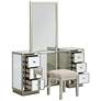 Isa 60" Wide Console and Stool Set with Dressing Mirror