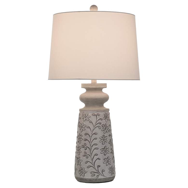 Image 3 Isaac 32" High Greyson And Rubbed White Table Lamp w/ Off-White Shade more views