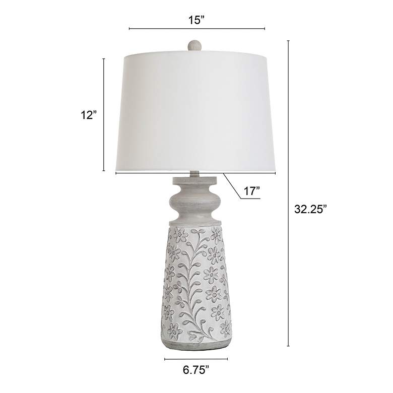 Image 7 Isaac 32" High Greyson And Rubbed White Table Lamp w/ Off-White Shade more views