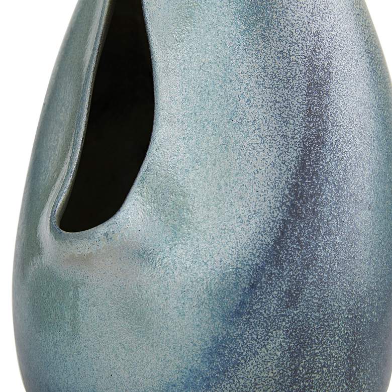 Image 5 Isaac Blue Waterfall Reactive Finish Modern Porcelain Vases Set of 2 more views